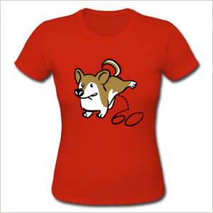 Corgi Goes Bad for Diamond Jubilee T-Shirt - Women's Girlie Shirt
