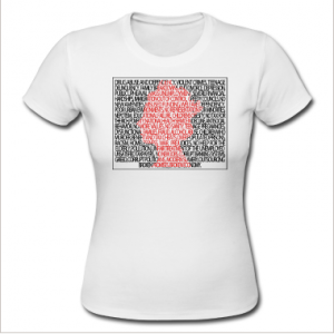 redandblackonwhiteb T-Shirts - Women's Girlie Shirt